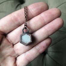 Load image into Gallery viewer, White Moonstone Hexagon Necklace #2 - Ready to Ship