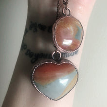 Load image into Gallery viewer, Polychrome Jasper Moon Necklace #11
