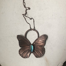 Load image into Gallery viewer, Electroformed Butterfly &amp; Blue Labradorite Necklace - Spring Equinox Collection
