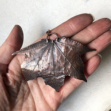 Load image into Gallery viewer, Electroformed Maple Leaf with Labradorite Necklace (Large) #2 - Ready to Ship