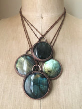 Load image into Gallery viewer, Labradorite Sun & Moon Necklaces - Spring Equinox Collection
