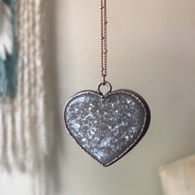 Load image into Gallery viewer, Agate Druzy “Broken Open” Heart Necklace #1 - Ready to Ship