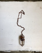 Load image into Gallery viewer, Polished Clear Quartz Point & Raw Citrine Necklace #1 (Icarus Soaring)
