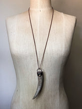Load image into Gallery viewer, Labradorite & Naturally Shed Deer Antler Tip Necklace #1 - Ready to Ship