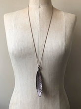 Load image into Gallery viewer, Electroformed Feather Necklace (Standard Style #2) - Moksha Collection