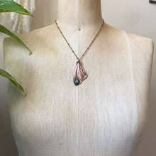 Load image into Gallery viewer, Electroformed Butterfly Wing & Labradorite Necklace #1- Ready to Ship