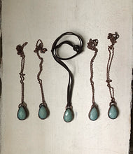 Load image into Gallery viewer, Faceted Amazonite Small Teardrop Necklace (Satya Collection)