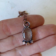 Load image into Gallery viewer, Rutile Quartz & Sunstone Necklace #2 - Ready to Ship