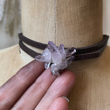 Load image into Gallery viewer, Vera Cruz Amethyst & Leather Choker #2 - Ready to Ship