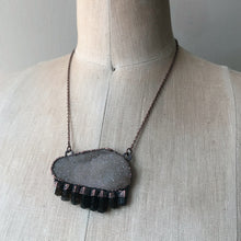 Load image into Gallery viewer, Druzy and Dravite Statement Necklace - Ready to Ship