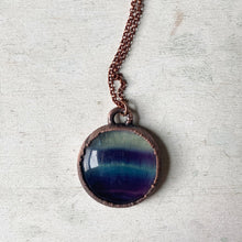 Load image into Gallery viewer, Fluorite Moon Necklace #2 - Ready to Ship