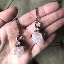 Load image into Gallery viewer, Raw Rose Quartz Necklace - Made to Order