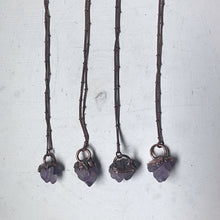 Load image into Gallery viewer, Raw Tibetan Amethyst Mini Cluster Necklaces - Snow Moon Collection