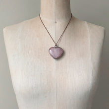 Load image into Gallery viewer, Rose Quartz Heart Necklace #2