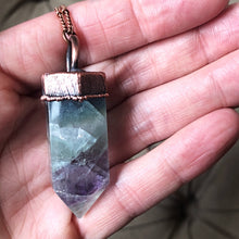 Load image into Gallery viewer, Fluorite Polished Point Necklace #2 - Ready to Ship