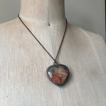 Load image into Gallery viewer, Polychrome Jasper Heart Necklace #7