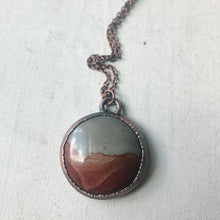 Load image into Gallery viewer, Polychrome Jasper Moon Necklace #1