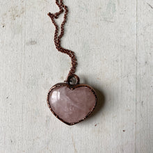 Load image into Gallery viewer, Rose Quartz Heart Necklace #2