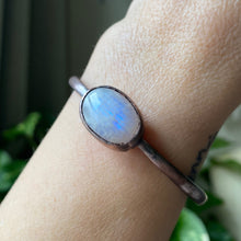 Load image into Gallery viewer, Rainbow Moonstone Cuff Bracelet #5- Ready to Ship