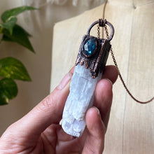 Load image into Gallery viewer, Selenite & Blue Kyanite Necklace #2 - Ready to Ship