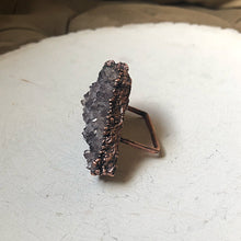 Load image into Gallery viewer, Amethyst Cluster Two Finger Ring - Snow Moon Collection