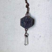 Load image into Gallery viewer, Raw Ruby & Double Terminated Clear Quartz Point Necklace #1