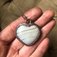 Load image into Gallery viewer, Botswana Agate Heart Necklace #4