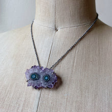 Load image into Gallery viewer, Amethyst Stalactite Slice Necklace #3- Sterling Silver