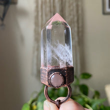 Load image into Gallery viewer, Polished Clear Quartz Point with Grey Moonstone Necklace #1