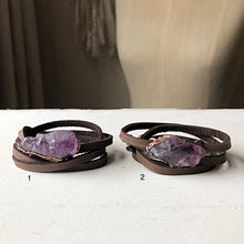 Load image into Gallery viewer, Raw Amethyst Point Wrap Bracelet/Choker
