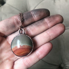 Load image into Gallery viewer, Polychrome Jasper Moon Necklace #13