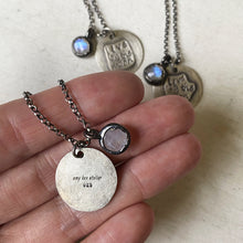 Load image into Gallery viewer, Live By the Moon Sterling Silver Necklace with Rainbow Moonstone - Ready to Ship