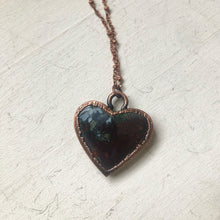 Load image into Gallery viewer, Moss Agate Heart Necklace #6 - Ready to Ship