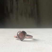 Load image into Gallery viewer, Sunstone Heart Ring - #3 (Size 7) - Ready to Ship