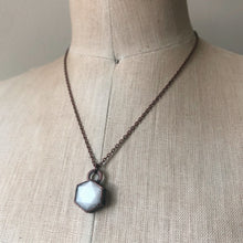 Load image into Gallery viewer, White Moonstone Hexagon Necklace #2 - Ready to Ship