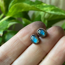 Load image into Gallery viewer, Blue Labradorite Stud Earrings #1