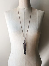 Load image into Gallery viewer, Electroformed Feather Necklace #3 - Ready to Ship (5/17 Update)