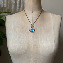 Load image into Gallery viewer, Electroformed Butterfly Wing & Rainbow Moonstone Necklace #2 - Ready to Ship
