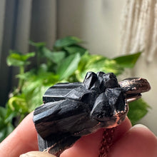 Load image into Gallery viewer, Black Tourmaline Necklace with Grey Moonstone - Ready to Ship
