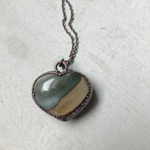Load image into Gallery viewer, Polychrome Jasper Heart Necklace #2