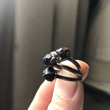 Load image into Gallery viewer, Small Raw Garnet Stacking Ring - (Super Blood Wolf Moon)