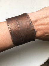 Load image into Gallery viewer, Electroformed Feather Wide Cuff Bracelet - Ready to Ship (5/17 Update)