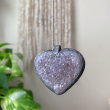 Load image into Gallery viewer, Agate Druzy “Broken Open” Heart Necklace #1 - Ready to Ship