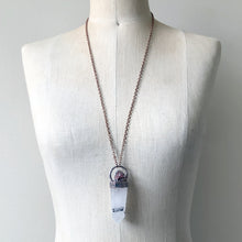 Load image into Gallery viewer, Tourmilinated Quartz Point & Pink Amethyst Necklace #2