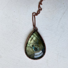 Load image into Gallery viewer, Labradorite Teardrop Necklace #2 - Ready to Ship