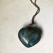 Load image into Gallery viewer, Labradorite Heart Necklace #2
