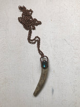 Load image into Gallery viewer, Labradorite & Naturally Shed Deer Antler Tip Necklace #3