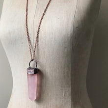 Load image into Gallery viewer, Large Rose Quartz Point Necklace - Ready to Ship