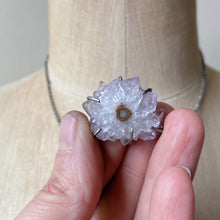 Load image into Gallery viewer, Amethyst Stalactite Slice Necklace #1 - Sterling Silver