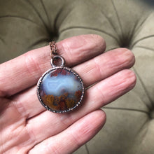 Load image into Gallery viewer, Moss Agate Full Moon Necklace #4 - Ready to Ship